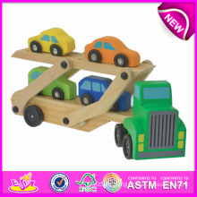 Holzspielzeug Car Carrier für Kinder, Sicherheit Lustige Holz Mini Car Collection Spielzeug für Kinder, Niedlichen Holz Auto Spielzeug für Baby W04A082